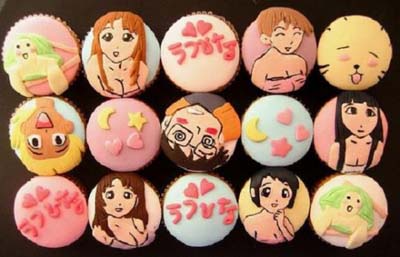 anime + hentai sikit + conan cupcakes