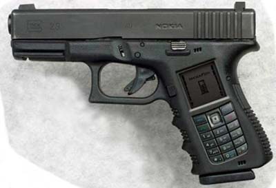 telefon bimbit berbentuk pistol