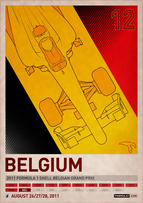 formula 1 poster - Belgium