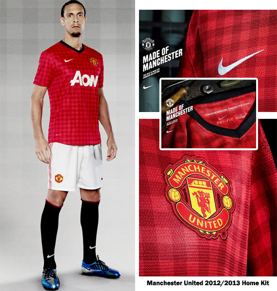 Manchester united home kit 2012-2013
