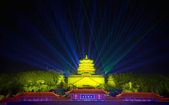 light show di Beijing, China