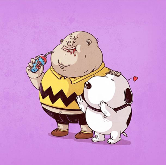 Charlie Brown dan snoopy gemuk