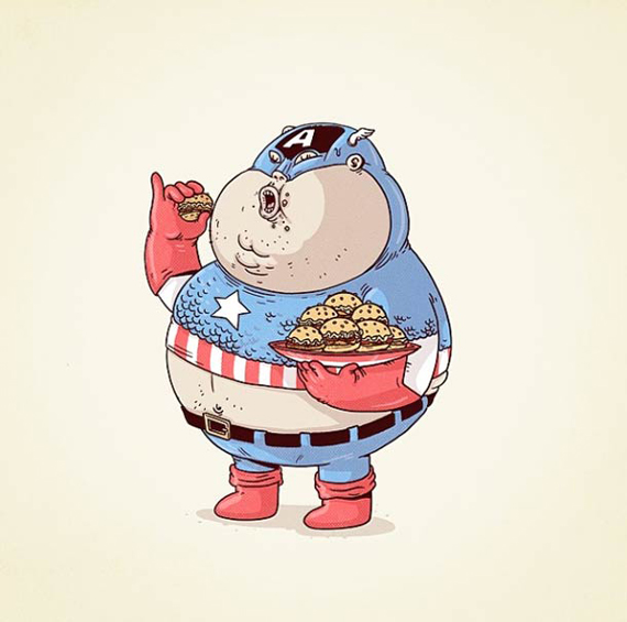 captain america gemuk