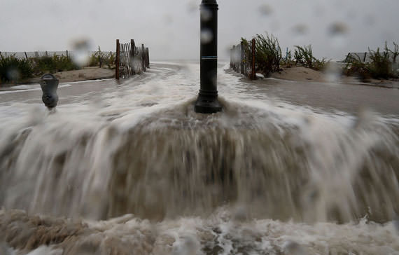 Waters from Hurricane Sandy start to flood Beach Avenue in Cape May, New Jersey, on October 29, 2012. (Mark Wilson/Getty Images) 