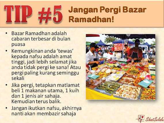 Jangan pergi bazar Ramadhan