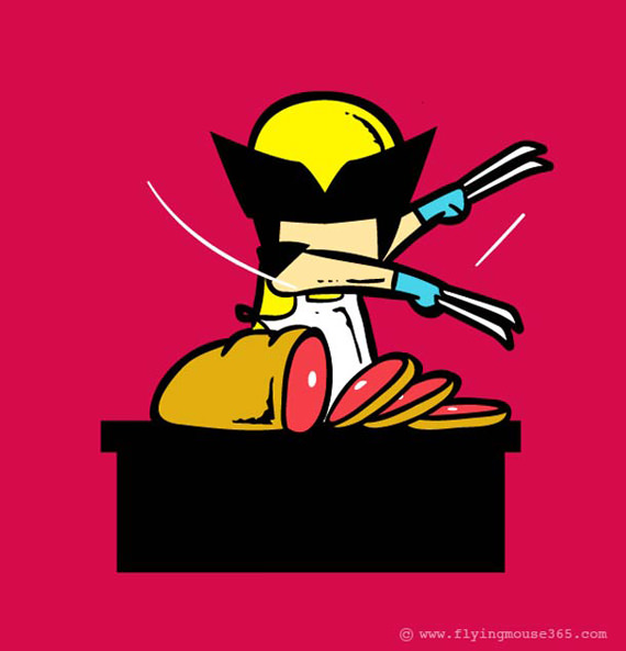 Wolverine jadi penjual daging